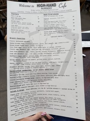 Menu photo 8 High Hand Cafe Loomis, CA