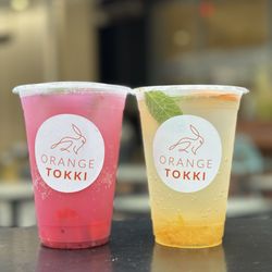 Orange Tokki - Mango Dragonfruit Ade and Yuja (yuzu) Ade