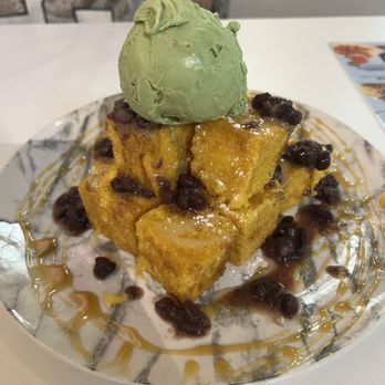 Sweet Heart Dessert House - #69 Green Tea Brick Toast Mountain - Desserts Near Me - Rosemead, California Sweet Heart Dessert House - #69 Green Tea Brick Toast Mountain - Desserts Near Me - Rosemead, California