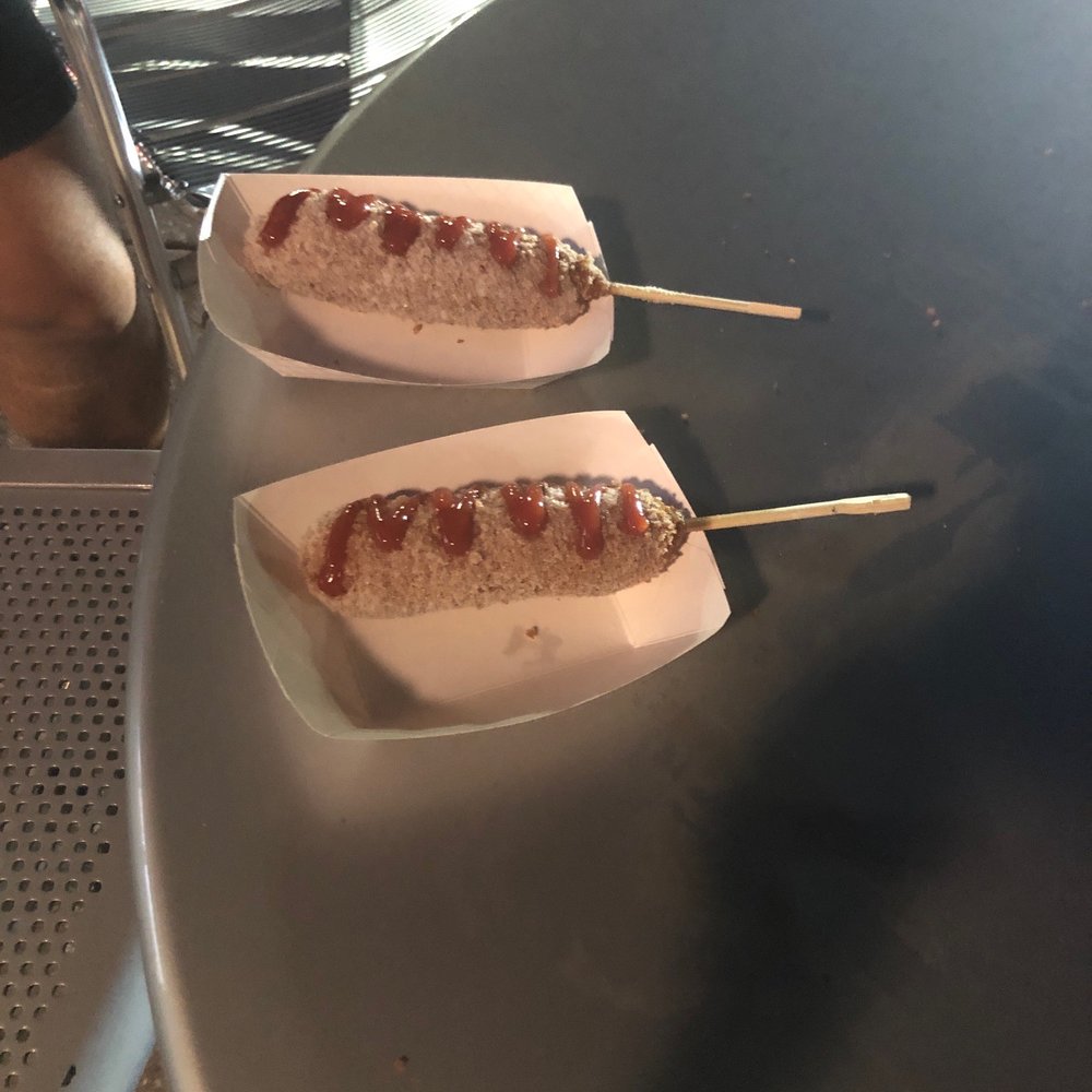 CrunCheese - Two mozzarella and dog with sugar and ketchup - Korean Near Me - Orlando, Florida