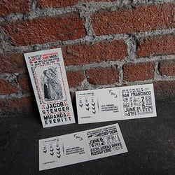 My wedding invitations, printed by D.L.