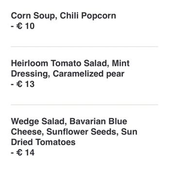 JW Steakhouse Berlin - Salads & Soups - Restaurants Near Me - Berlin, BE