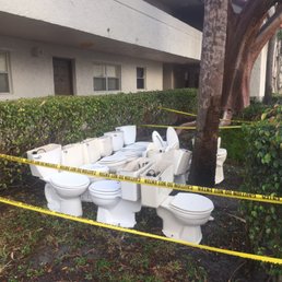 It was a huge undertaking-- these are the commodes that were removed in our building alone. It was a huge undertaking-- these are the commodes that were removed in our building alone.