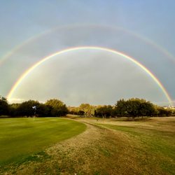 Blue Lake Golf Club - Double Rainbow over Blue Lake Golf Course Hole #2. Photo by Patty Dishman