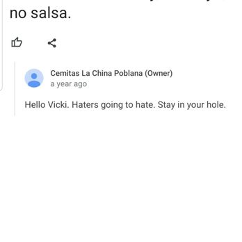 Cemitas La China Poblana - The response I got from their "management" lmfao! - Mexican Near Me - Los Angeles, California Cemitas La China Poblana - The response I got from their "management" lmfao! - Mexican Near Me - Los Angeles, California