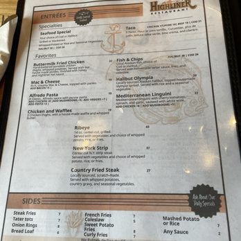 The Highliner Restaurant - Menu - Seafood Near Me - Seward, Alaska The Highliner Restaurant - Menu - Seafood Near Me - Seward, Alaska