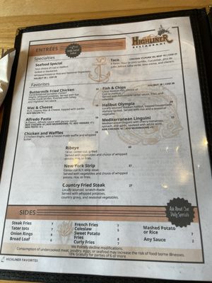 Menu photo 8 The Highliner Restaurant Seward, AK Menu photo 8 The Highliner Restaurant Seward, AK