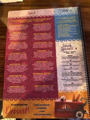 Menu photo 1 Plaza Azteca Virginia Beach, VA