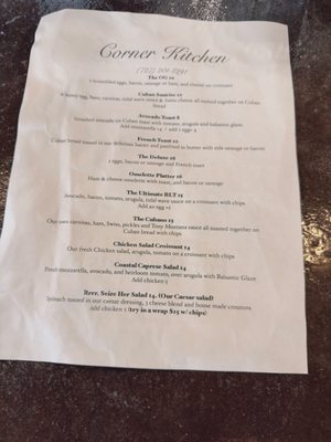 Menu photo 7 Corner Kitchen & Coffee House Madeira Beach, FL
