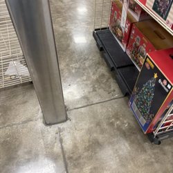 Michaels - The average walk space between the runs, the space between aisles and these rows is literally one cart wide