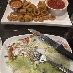 Corleone’s Ristorante & Bar - Calamari appetizer & wedge salad