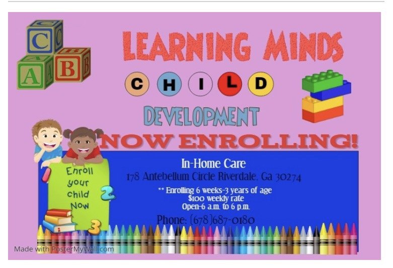 LEARNING MINDS Riverdale, Child Care & Day Care Phone