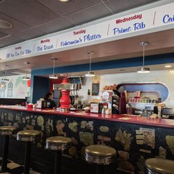 Roundabout Diner & Lounge - Counter seating (w/bag hooks!)
