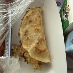 Kaiser Permanente Cafeteria - One of three in the breakfast quesadilla plate. It is a generous order.