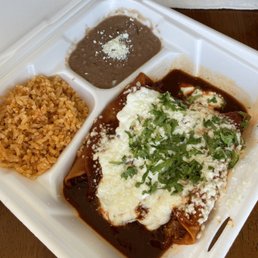 Chicken Enchilada Plate (red sauce) Chicken Enchilada Plate (red sauce)