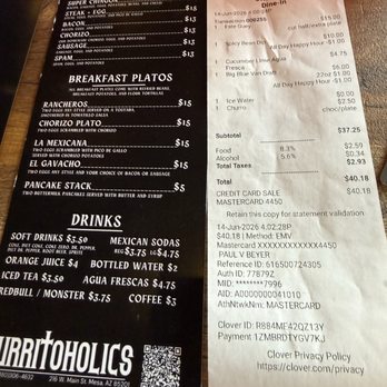 Burritoholics - Menu - Beer Bar Near Me - Mesa, Arizona Burritoholics - Menu - Beer Bar Near Me - Mesa, Arizona