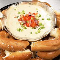 La Sirena Catering and Event Services - Guinness Queso Dip with Soft Pretzel Sticks