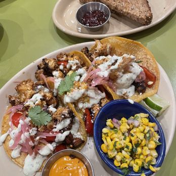 Snooze, an A.M. Eatery - Veggie seasonal breakfast tacos - Breakfast & Brunch Near Me - Orange, California