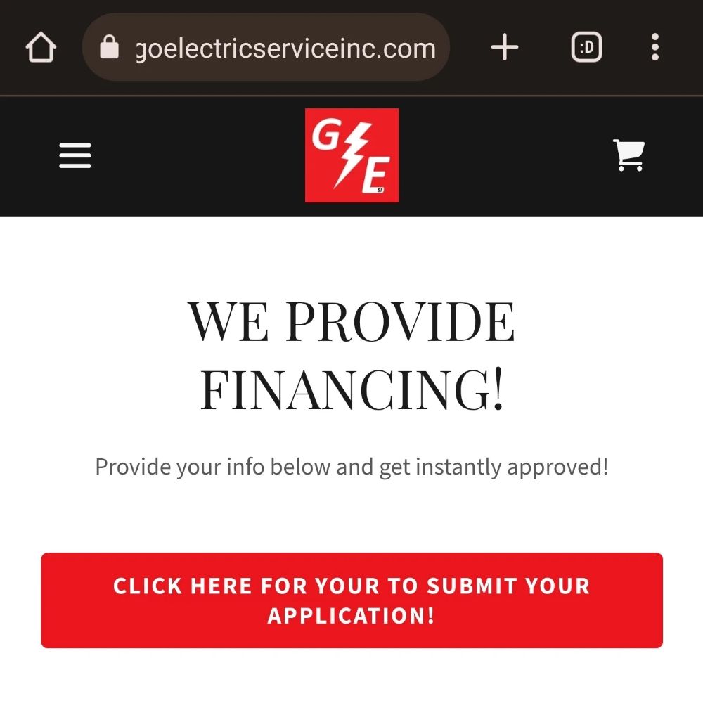 Slide of Go Electric Service