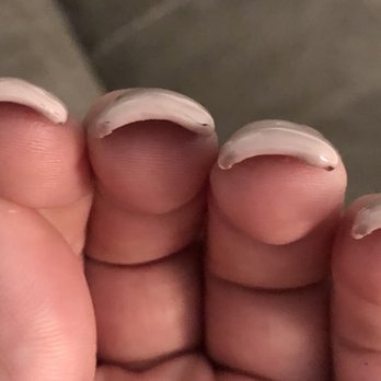 Magic Nails - Cuticles weren't pushed back. Uneven acrylic. Sloppy nail polish - Nail Salons Near Me - Jacksonville, North Carolina