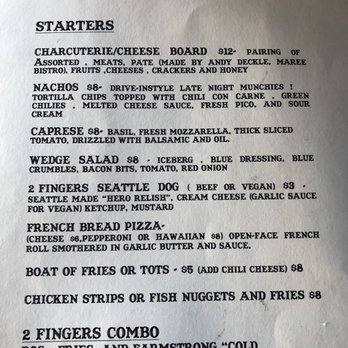2 Fingers Social - Food and drink menus - Sandwiches Near Me - Seattle, Washington 2 Fingers Social - Food and drink menus - Sandwiches Near Me - Seattle, Washington