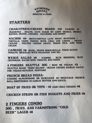 Menu photo 7 2 Fingers Social Seattle, WA Menu photo 7 2 Fingers Social Seattle, WA