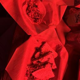 Rojas quesadilla and impossible taco Rojas quesadilla and impossible taco