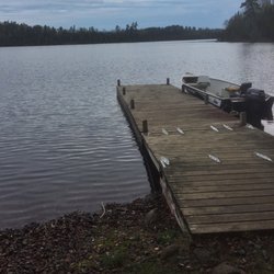 Hungry Jack Canoe Outfitters - The outfitter's dock in Hungry Jack Lake that you leave on your rented canoes from!