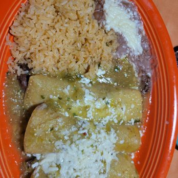 Rodeo Mexican Restaurant - Beef tips enchiladas verde - Mexican Near Me - Waycross, Georgia