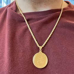 I got the chain and bezel from Market St., Gold. And was able to get what I wanted done. Many thanks.