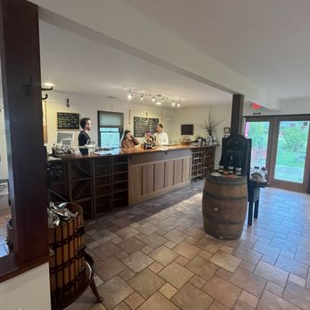 Whitecliff Vineyard - Upstairs wine tasting room where we sat - Wineries Near Me - Gardiner, New York