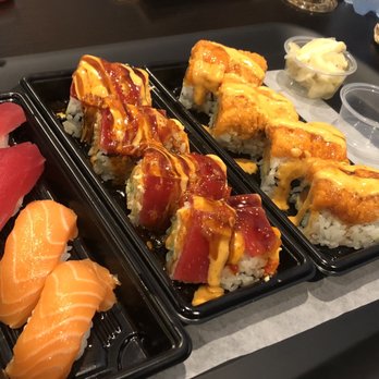 Ginza Express - Assorted specialty rolls with tuna and salmon nigiri - Japanese Near Me - Dallas, Texas