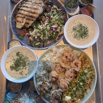 California Fish Grill - Swai plate and grilled shrimp plate with clam chowder - Seafood Near Me - La Habra, California California Fish Grill - Swai plate and grilled shrimp plate with clam chowder - Seafood Near Me - La Habra, California