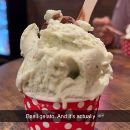 Basil and chocolate gelato Basil and chocolate gelato