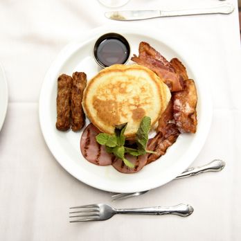 Cappuccino Cafe - a pancake with bacon and vegetables - New American Near Me - Brooklyn, New York