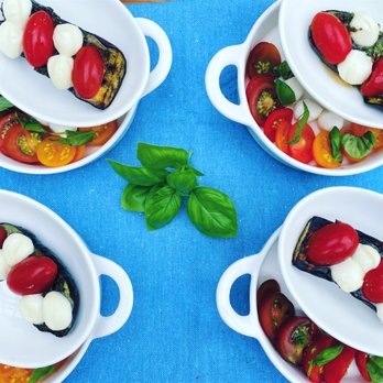 Chicago Bell Garden - "Caprese two ways" makes use of rooftop-grown eggplant and tomato. - Community Gardens Near Me - Chicago, Illinois