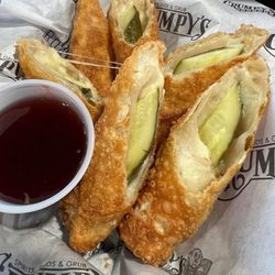 Grumpy's Roadhouse - Fried Pickles with Raspberry sauce