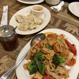 Drunken noodles Dumplings Drunken noodles Dumplings