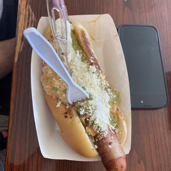 El Perrito - Hot dog compared to an iPhone - Tacos Near Me - Austin, Texas