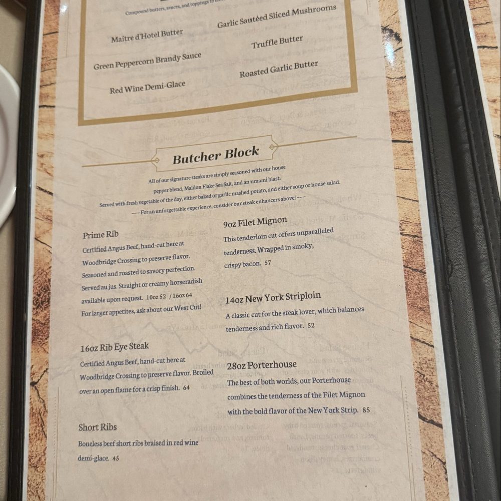 Woodbridge Crossing - Menu 6/20/2025 - Steakhouses Near Me - Woodbridge, California Woodbridge Crossing - Menu 6/20/2025 - Steakhouses Near Me - Woodbridge, California