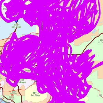 Raise The Wuff - Center is non-serviced area between major freeways. Marked areas show serviced areas north, south, east, west. - Pet Groomers Near Me - San Diego, California Raise The Wuff - Center is non-serviced area between major freeways. Marked areas show serviced areas north, south, east, west. - Pet Groomers Near Me - San Diego, California