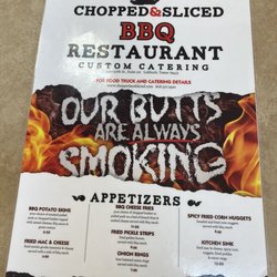 Chopped And Sliced BBQ - Menu 2022