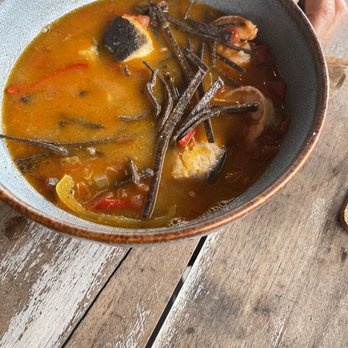 Punta Corcho - Sopa de lima con camarón y pescado - Seafood Near Me - Benito Juárez, ROO