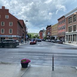Exterior outside entrance of Bohemian Bakery - Street in front of Bohemia Bakery in downtown Montpelier, Vermont. - Montpelier, Vermont Exterior outside entrance of Bohemian Bakery - Street in front of Bohemia Bakery in downtown Montpelier, Vermont. - Montpelier, Vermont