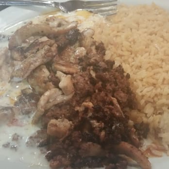 El Nopal - Chori Pollo
Spicy Mexican grilled sausage (chorizo) and grilled chicken (pollo) smothered in white queso and served with Mexican rice. - Mexican Near Me - La Grange, Kentucky El Nopal - Chori Pollo
Spicy Mexican grilled sausage (chorizo) and grilled chicken (pollo) smothered in white queso and served with Mexican rice. - Mexican Near Me - La Grange, Kentucky