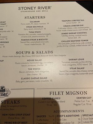 Menu photo 2 Stoney River Franklin, TN Menu photo 2 Stoney River Franklin, TN