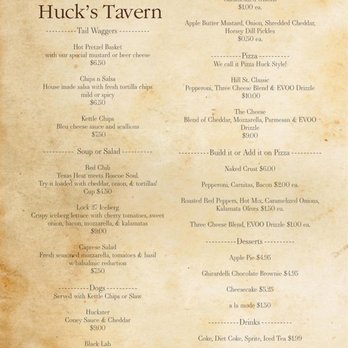 Hucks Tavern - a dog's menu - Hot Dogs Near Me - Coshocton, Ohio Hucks Tavern - a dog's menu - Hot Dogs Near Me - Coshocton, Ohio