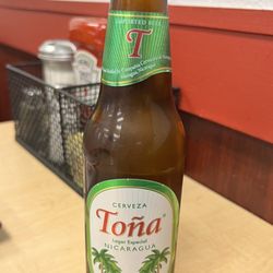 La Santaneca Pupuseria - Tona Nicaraguan beer