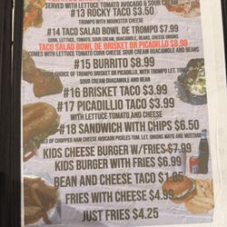TIO PEDRO - Menu