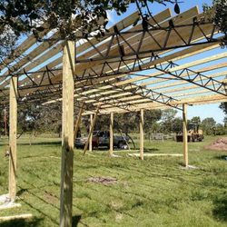 Pride Pole Barns - 40X60 before the roof is added on